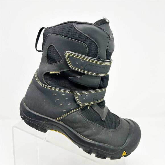 Keen Kids Kalamazoo High Winter Warm Snow Boots Black Size 4Y Boys Outdoors - Picture 1 of 14